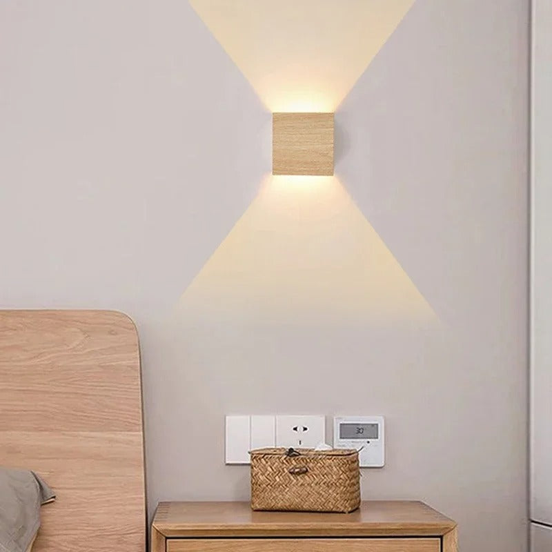 applique murale bois éclairage doux