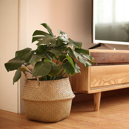 Cache pot en osier style naturel