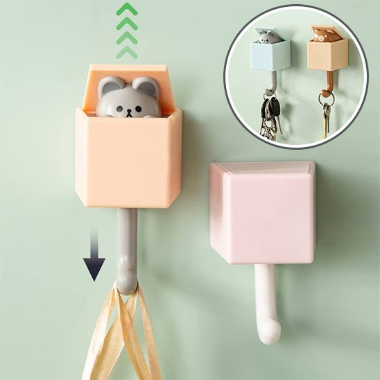Crochets muraux animal qui sort