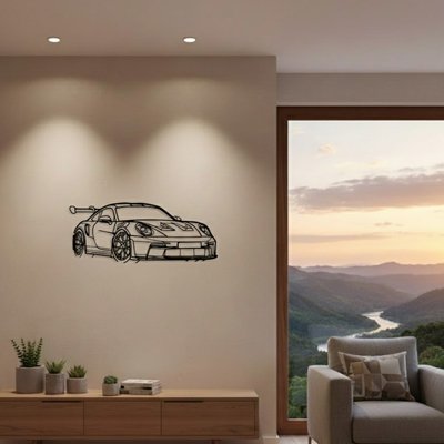 Decoration murale dans un couloir 