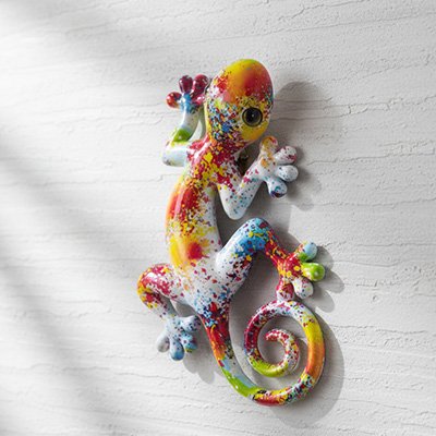 Décoration murale design gecko coloré