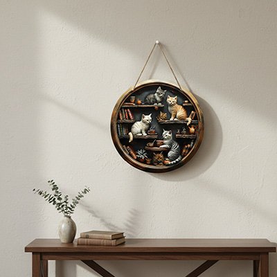 Décoration murale en bois dans une pièce