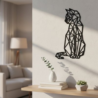 Décoration murale métal dans un salon