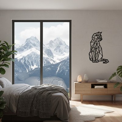 Décoration murale métal dans une chambre