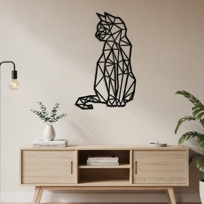 Décoration murale métal sur un mur