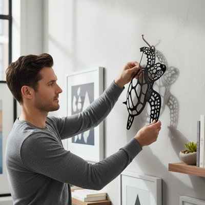 Décoration murale noir dans un bureau