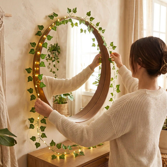 fausse plante intérieure contour miroir