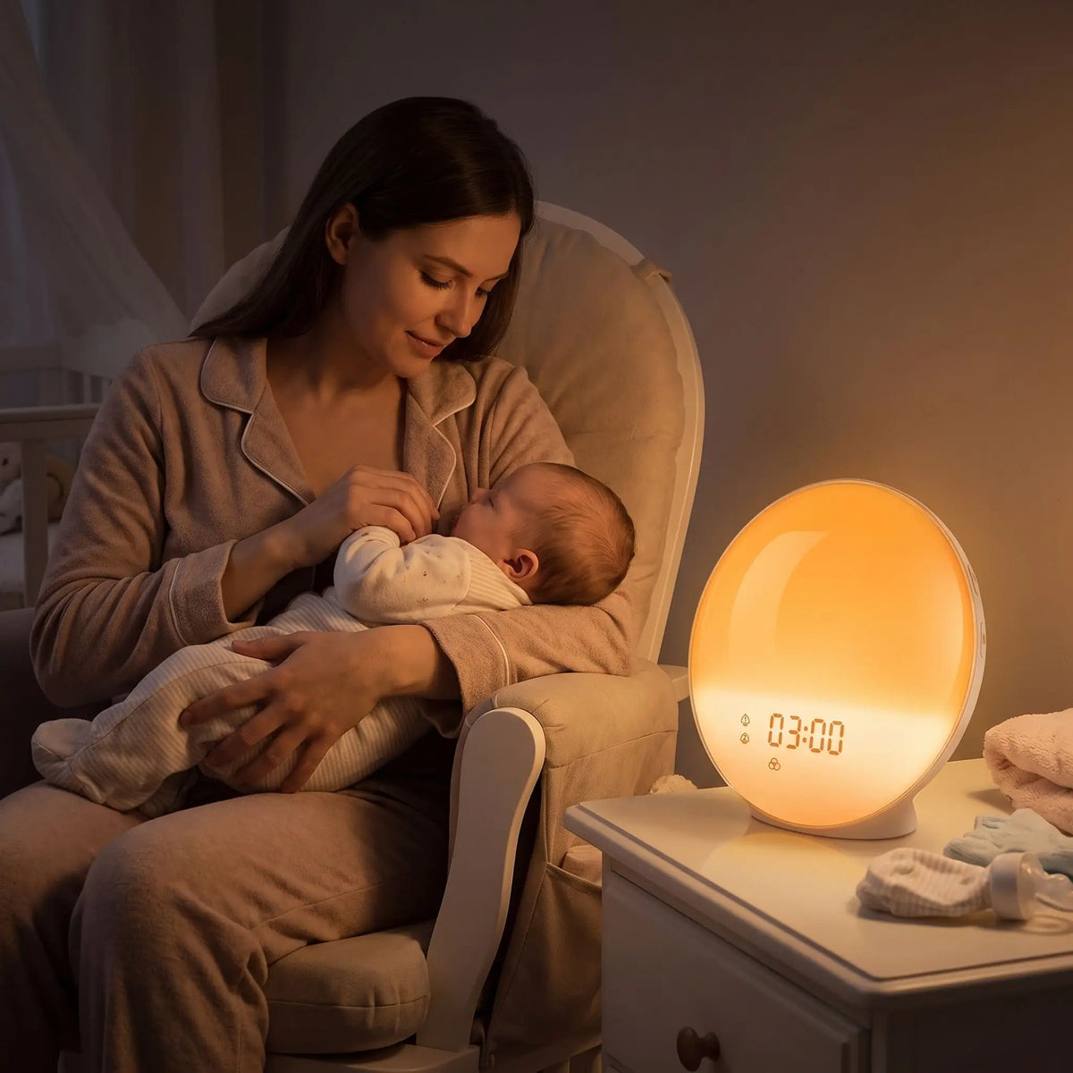 horloge à poser design lumière douce