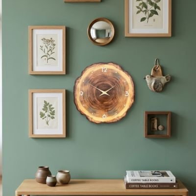 Horloge murale se fond bien avec les cadres