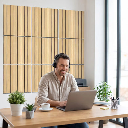 panneau bois decoratif mural dans le bureau