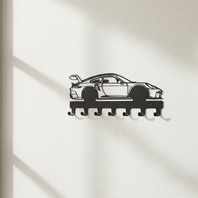 Porte clé mural noir