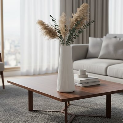 Vase beau avec toute sortes de plantes